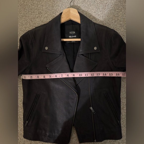 Veda c Madewell Leather Moto Jacket, size XS - Picture 6 of 8